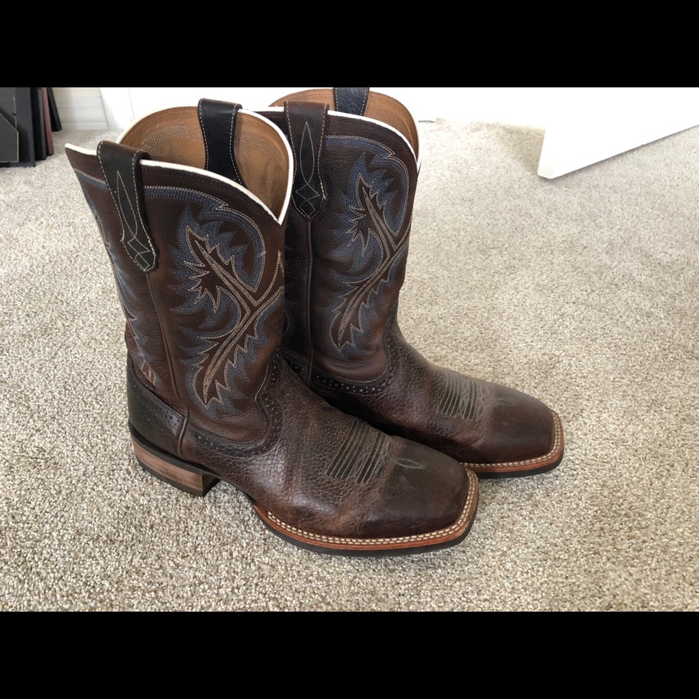 Ariat Quickdraw Leather Western Square Toe Boots